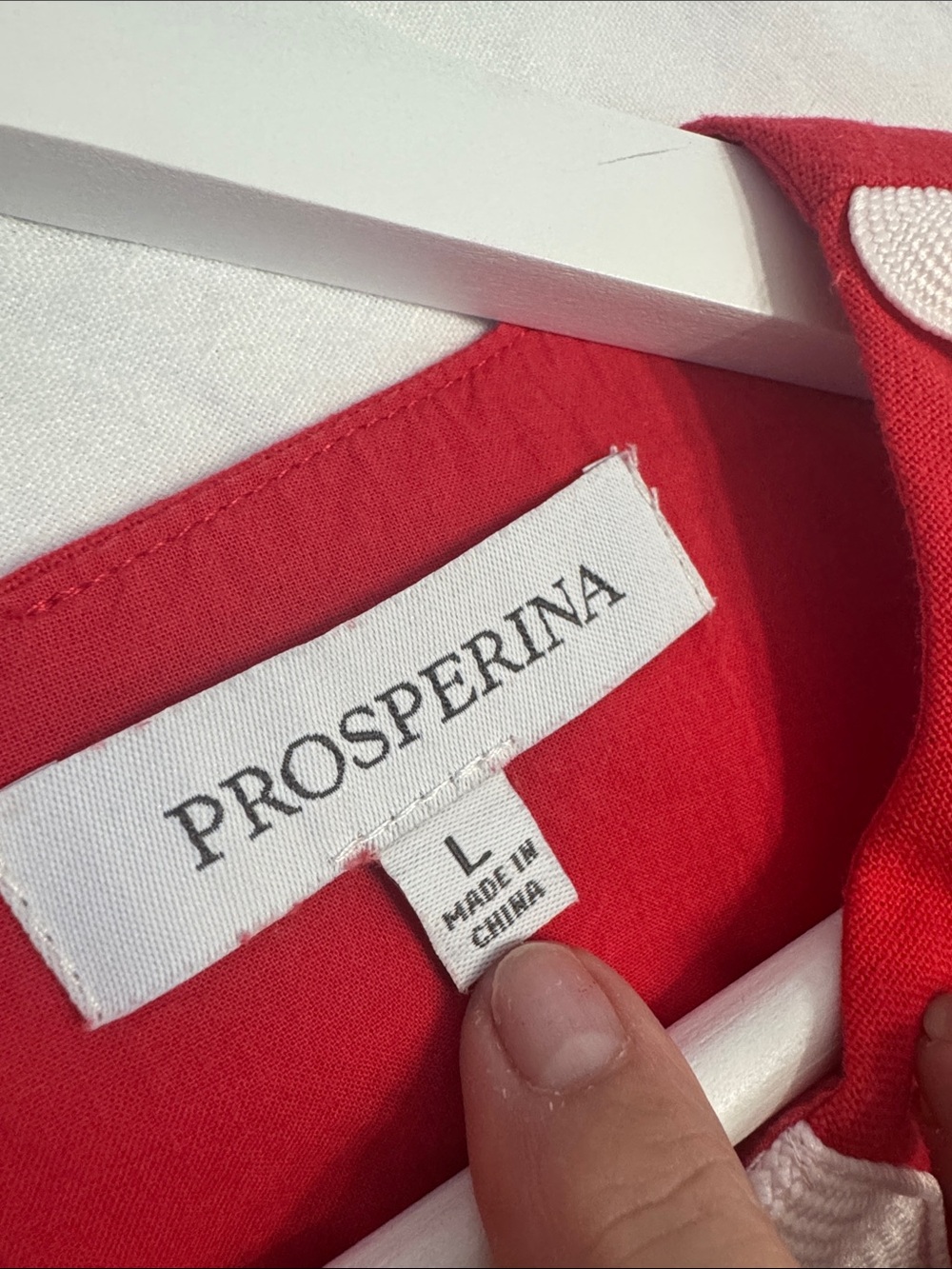 Red Sleeveless A-Line Dress with White Rickrack Trim - Picture 2 of 3